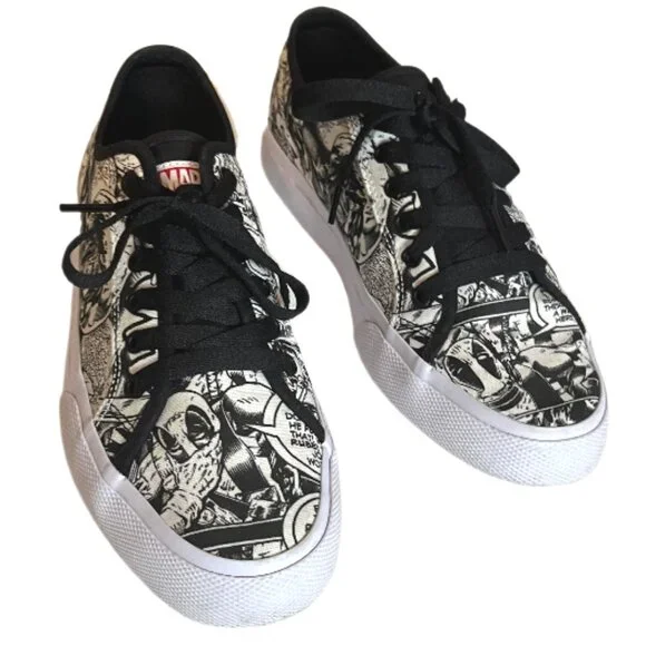 DC x Unisex Marvel Deadpool Manual Skater Shoes Men's Size 7.5 Women's size 9 - Picture 7 of 14